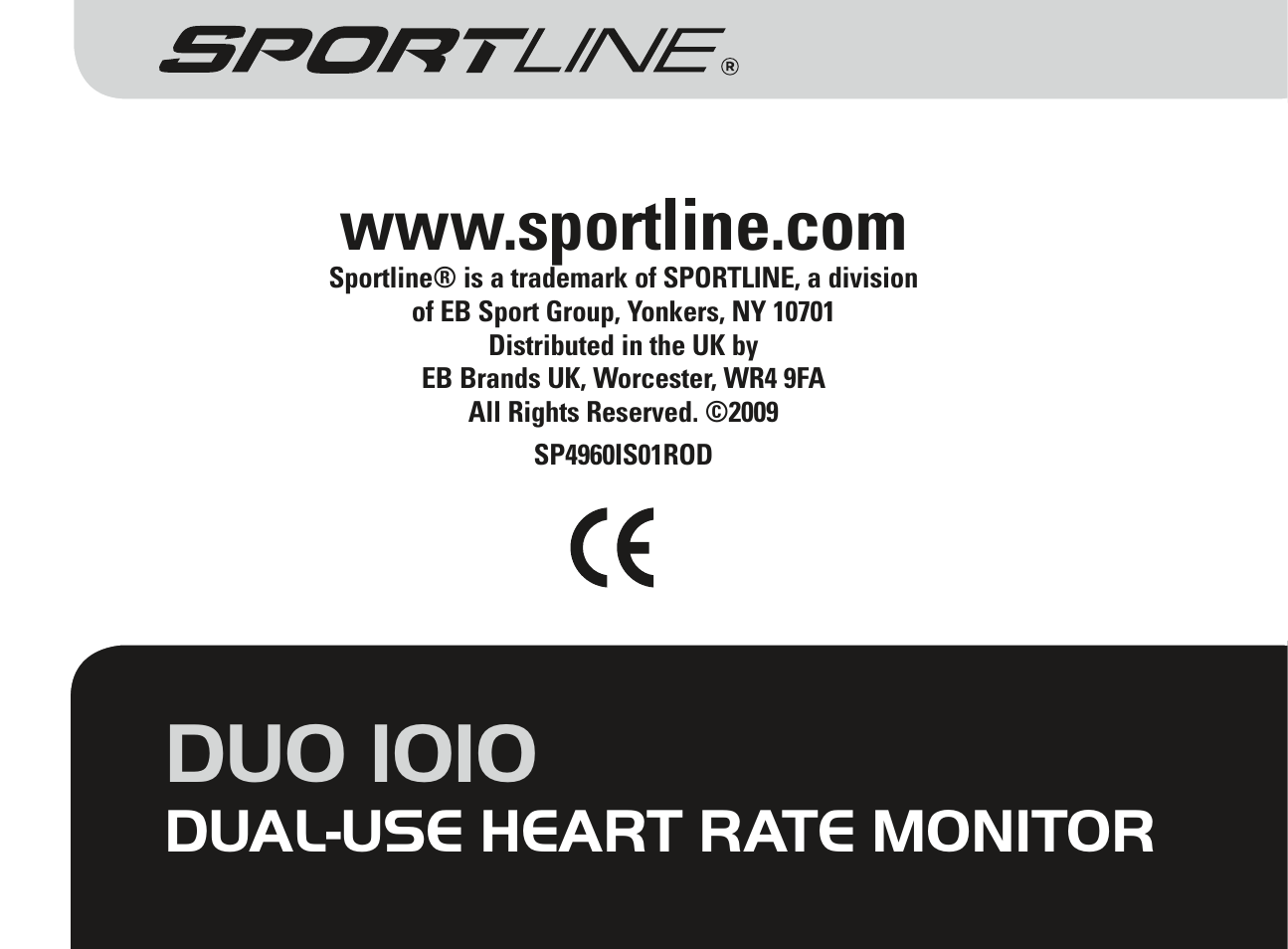 Duo 1010, Dual-use heart rate monitor | Sportline DUO 1010 User Manual | Page 32 / 32