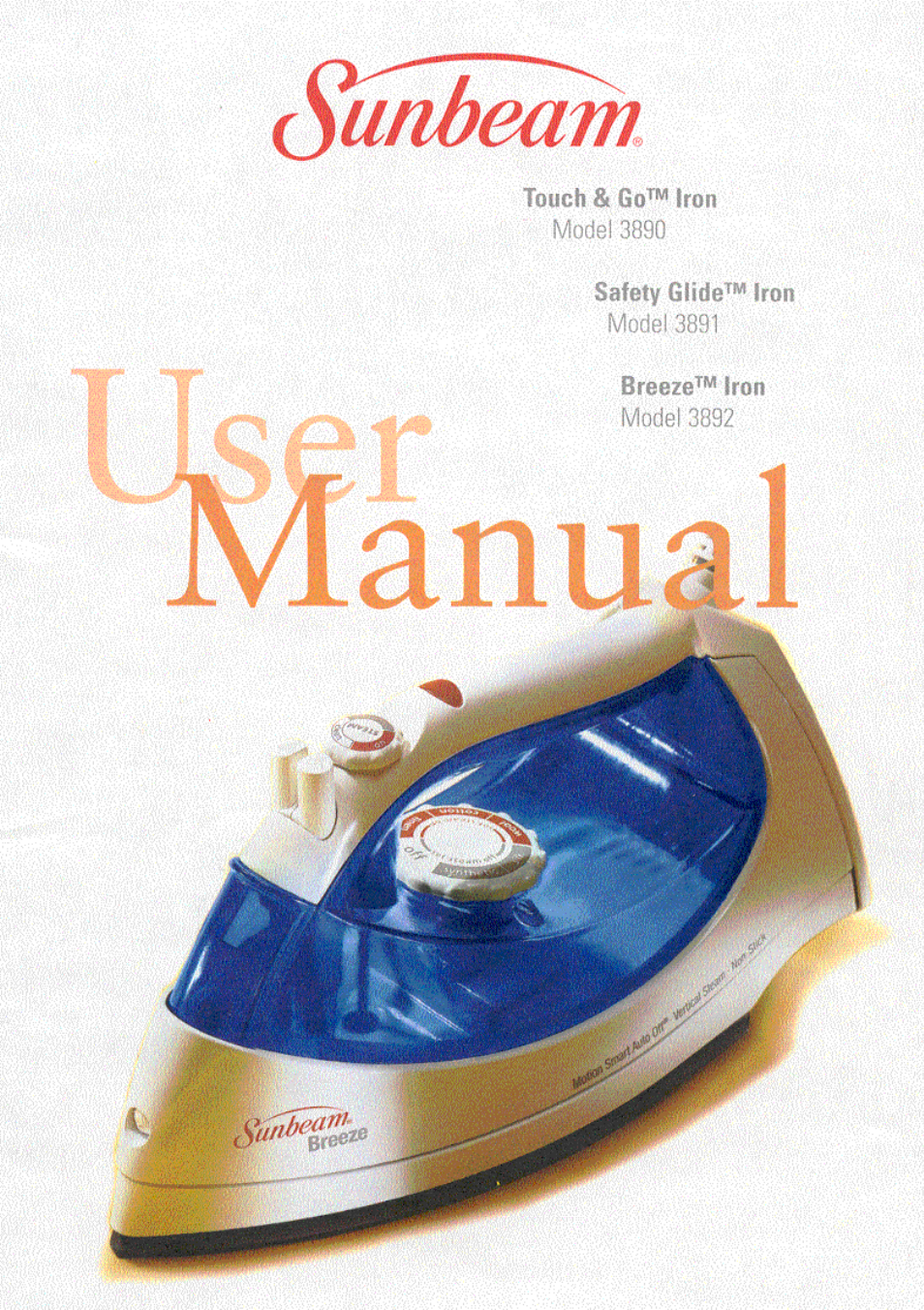 Sunbeam 3891 User Manual | 40 pages