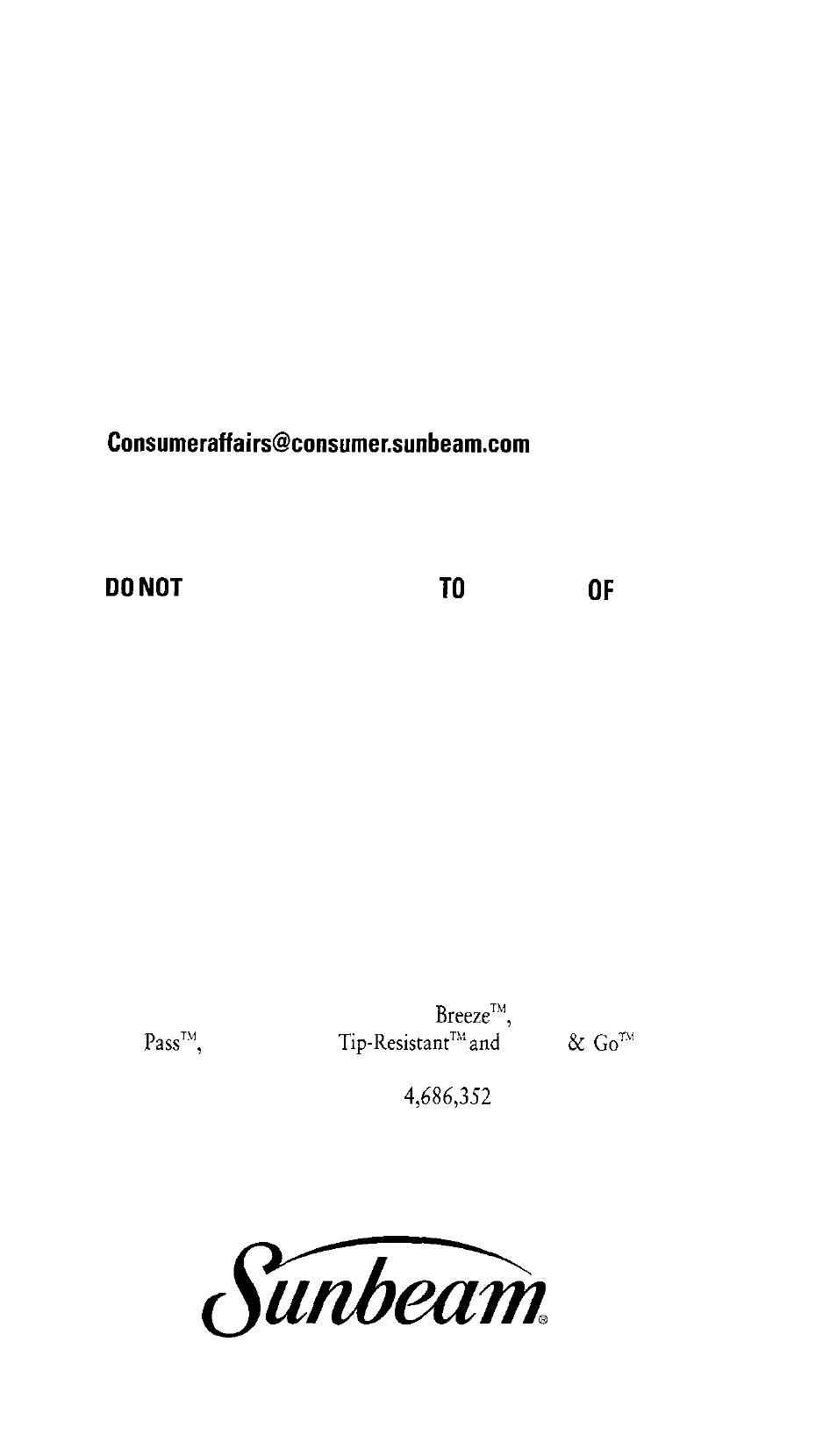 How to obtain warranty service | Sunbeam 3891 User Manual | Page 21 / 40