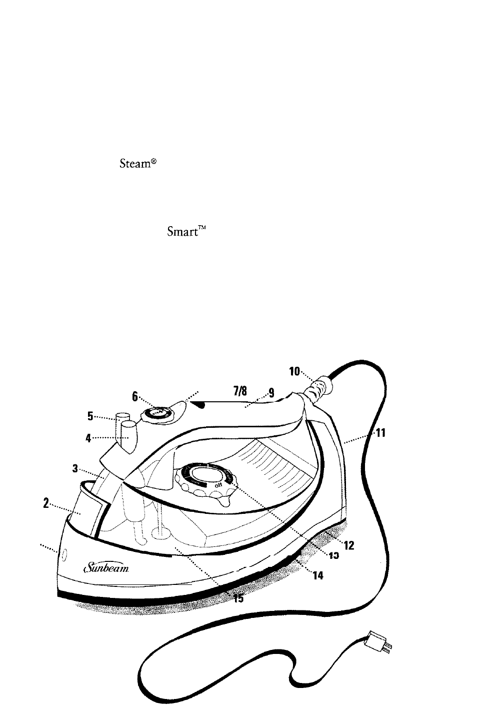 Learning about your iron | Sunbeam 3891 User Manual | Page 7 / 40