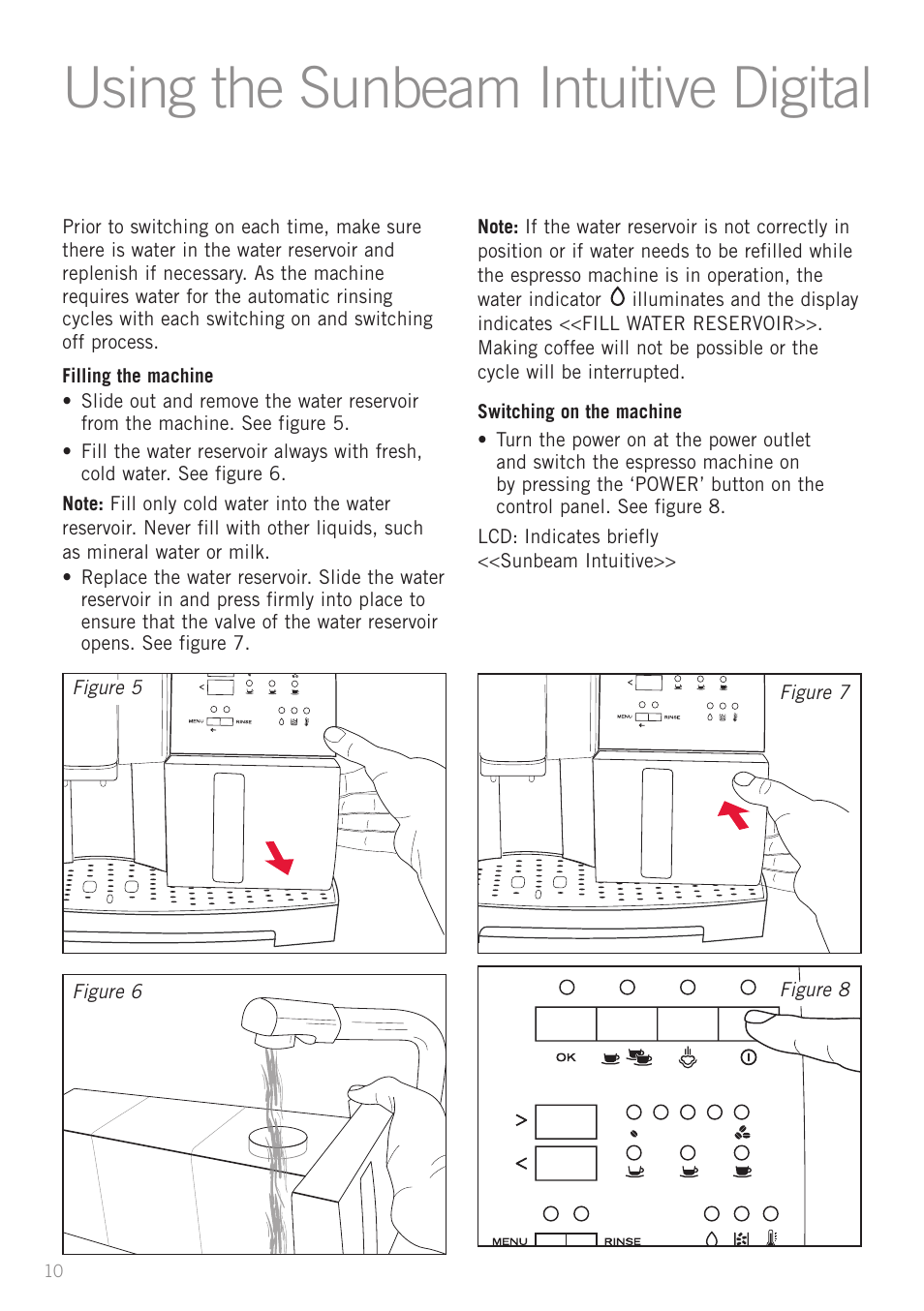 Using the sunbeam intuitive digital, Heading using the sunbeam intuitive digital | Sunbeam EM8910 User Manual | Page 12 / 52