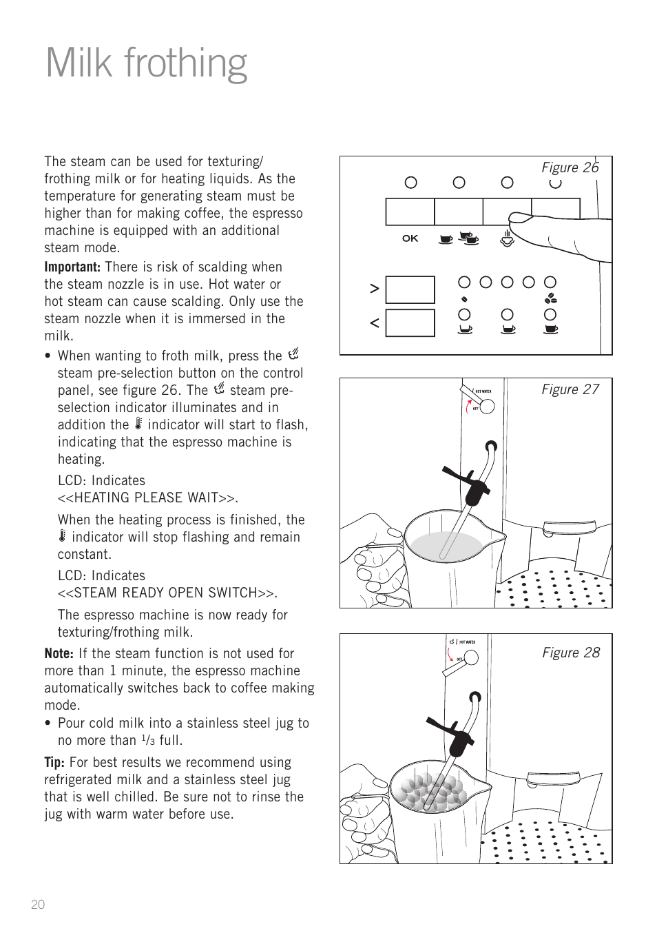 Milk frothing | Sunbeam EM8910 User Manual | Page 22 / 52