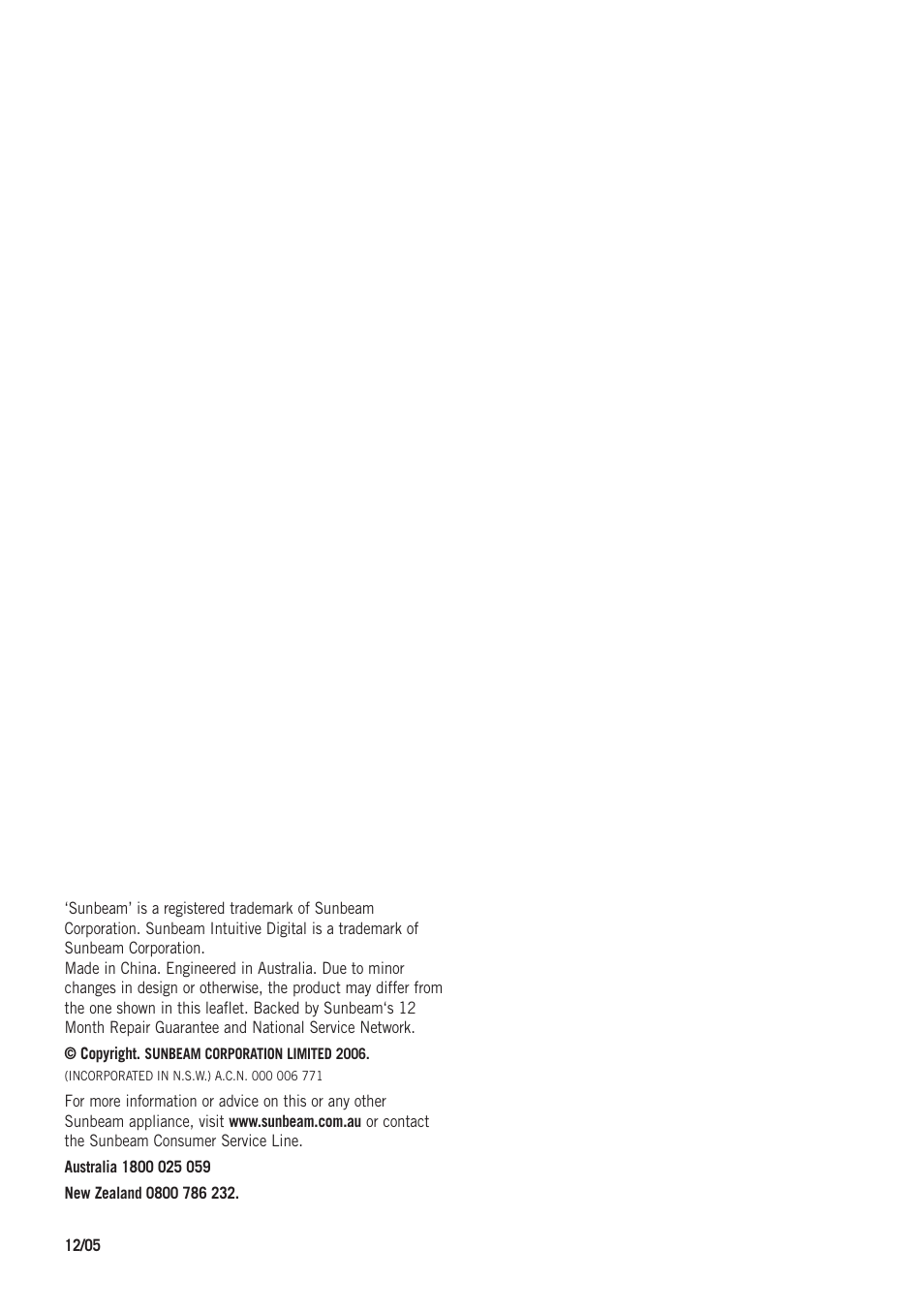 Sunbeam EM8910 User Manual | Page 51 / 52