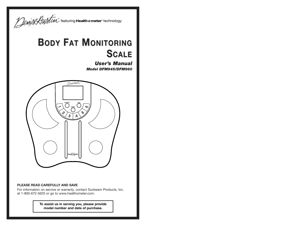 Sunbeam DFM960 User Manual | 8 pages