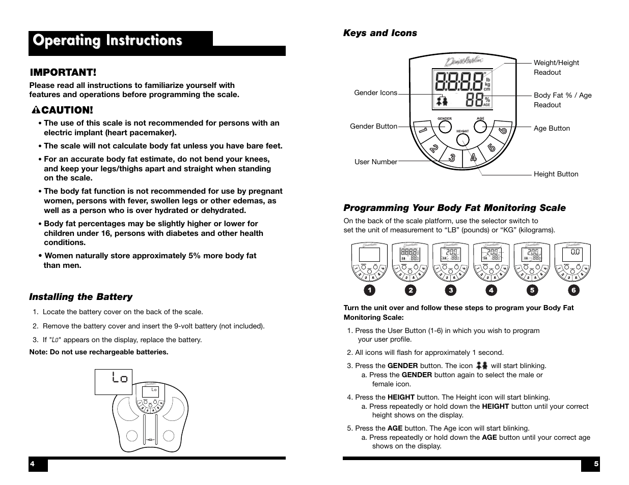 Operating instr, Operating instr uctions uctions | Sunbeam DFM960 User Manual | Page 4 / 8