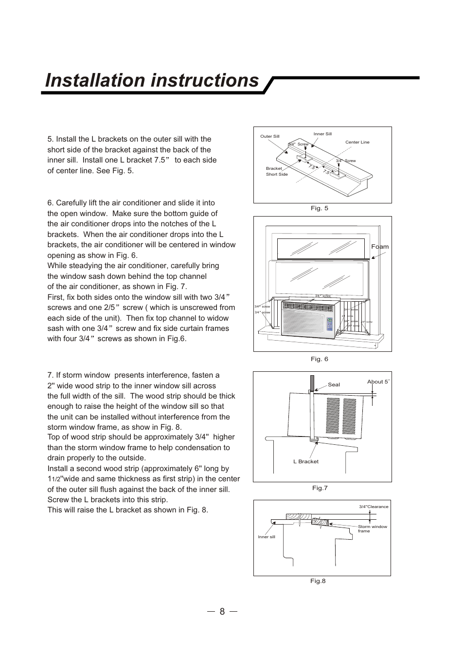 Т³гж 1, Installation instructions | Sunbeam SCA062RWB1 User Manual | Page 9 / 16