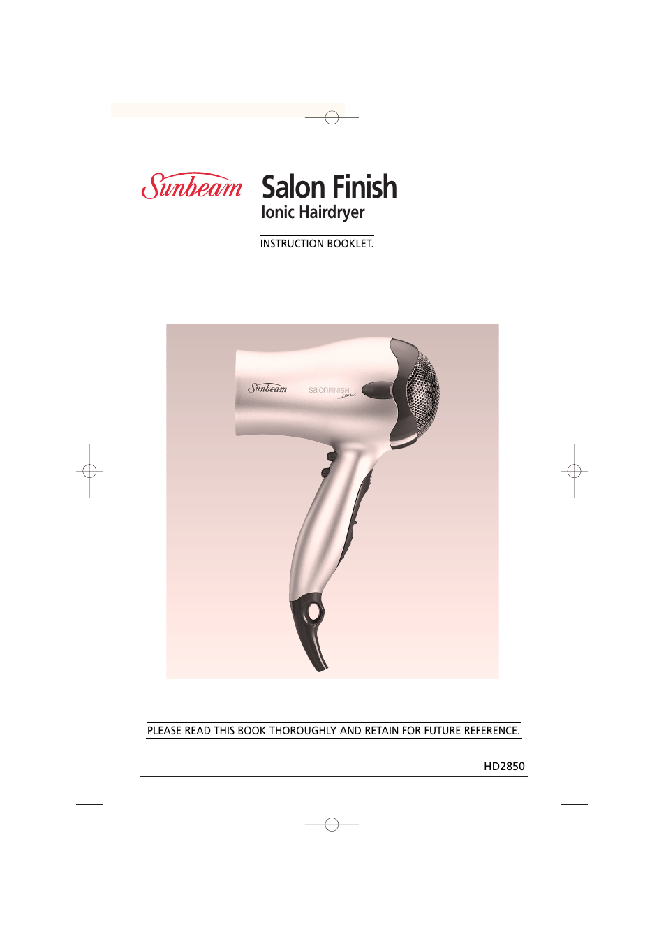 Sunbeam HD2850 User Manual | 4 pages