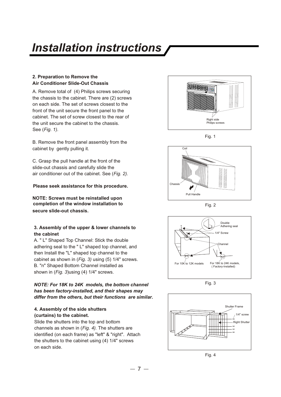 Т³гж 8, Installation instructions | Sunbeam SCA103RWB1 User Manual | Page 8 / 18