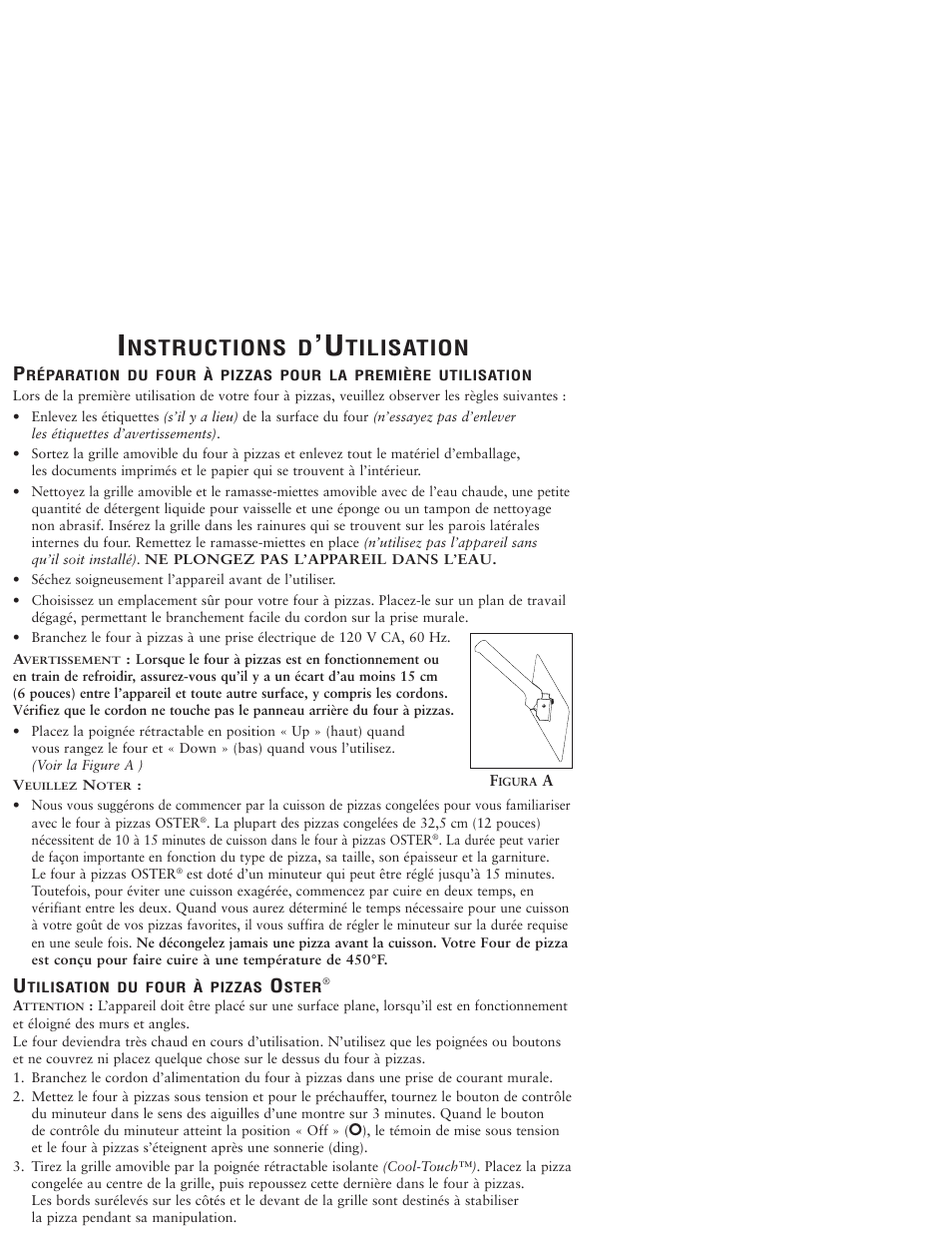 Nstructions d, Tilisation | Sunbeam 3224 User Manual | Page 19 / 24