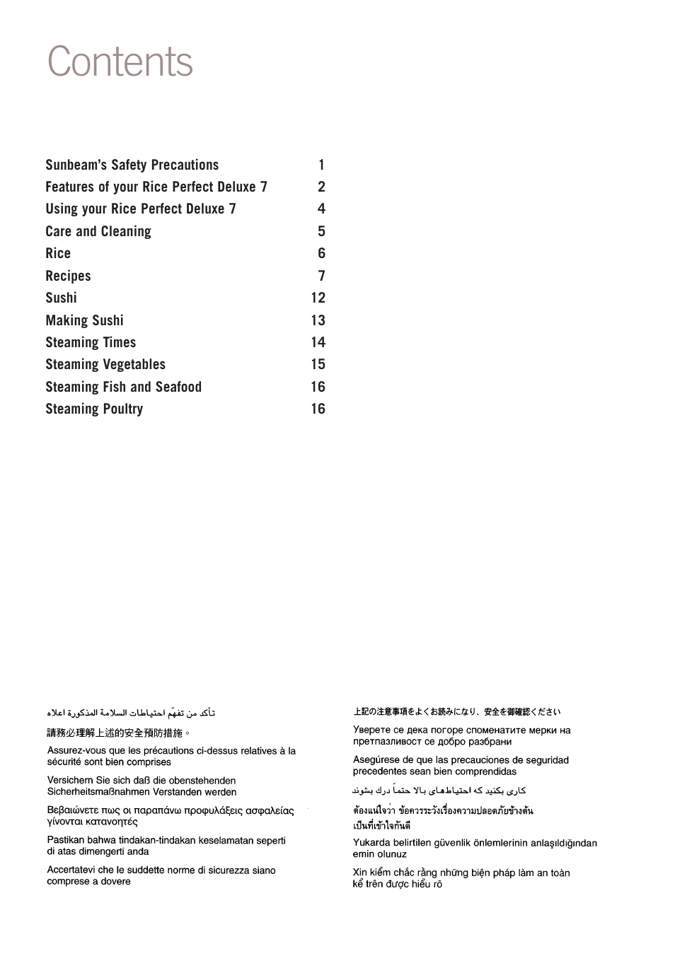 Sunbeam RC5600 User Manual | Page 2 / 20
