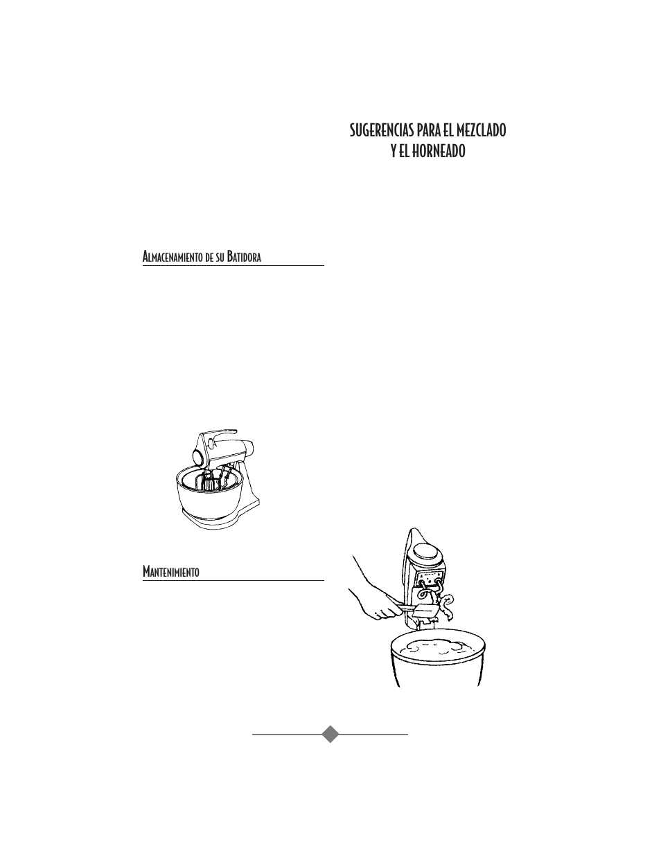 Sugerencias para el mezclado y el horneado | Sunbeam 2359 User Manual | Page 38 / 56