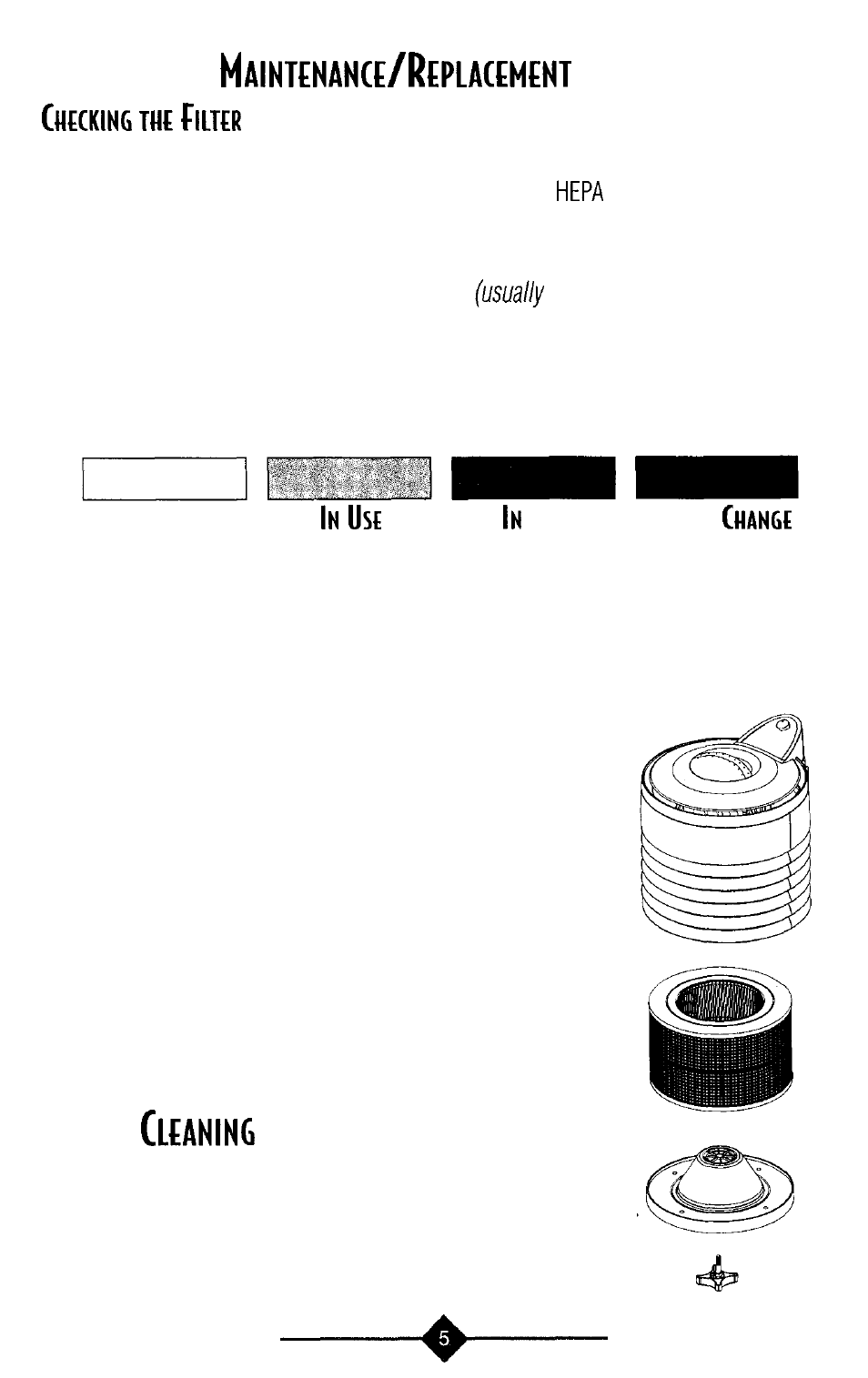 Ilter, Nstructions | Sunbeam 2544 User Manual | Page 5 / 10