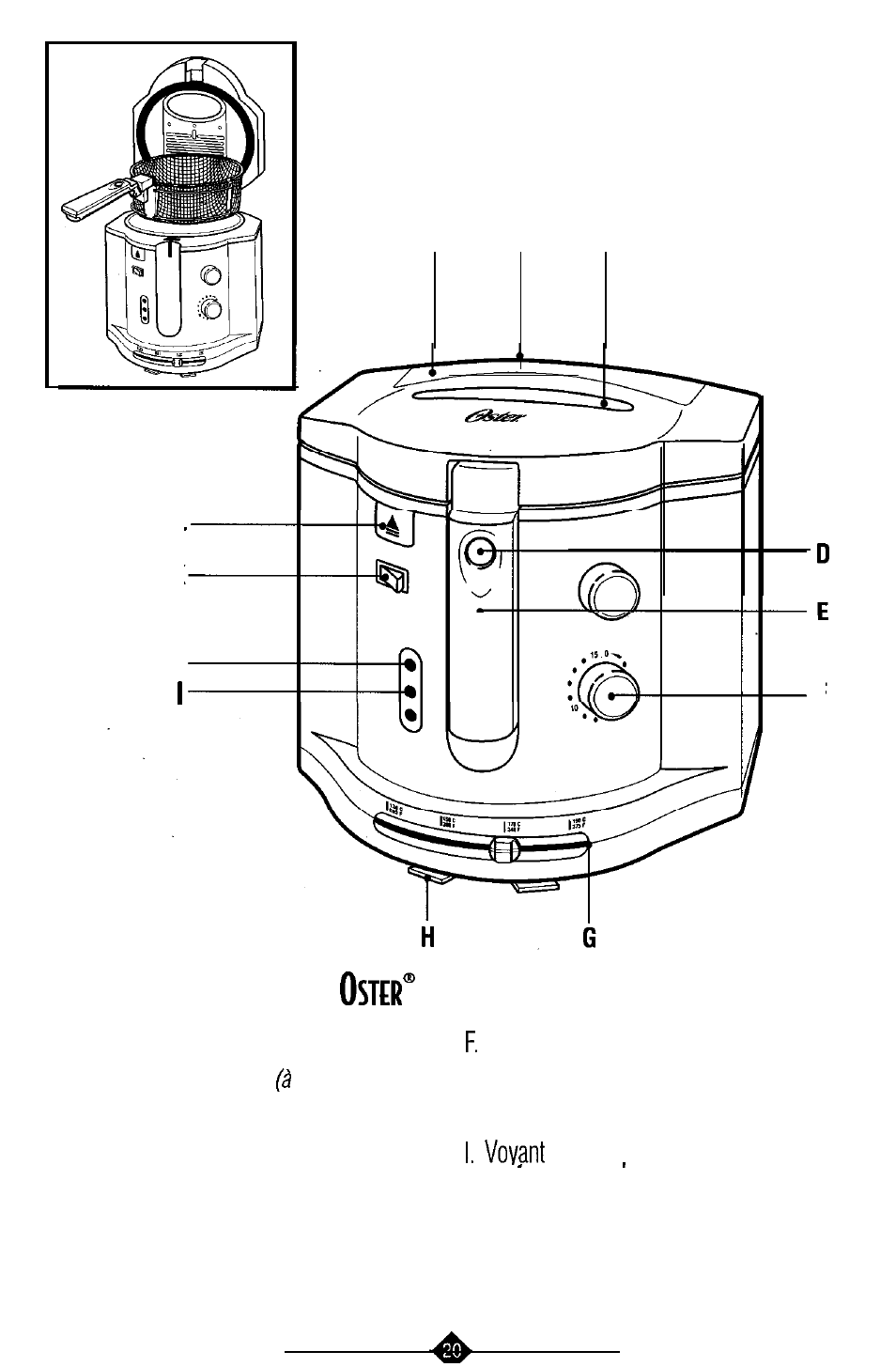 Escription de la, Riteuse | Sunbeam 3240 User Manual | Page 20 / 64