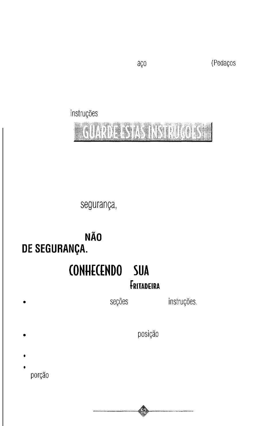 Anova f ritadeira, Este, Sua p | Primeira v, Aparehlo, Somente | Sunbeam 3240 User Manual | Page 52 / 64