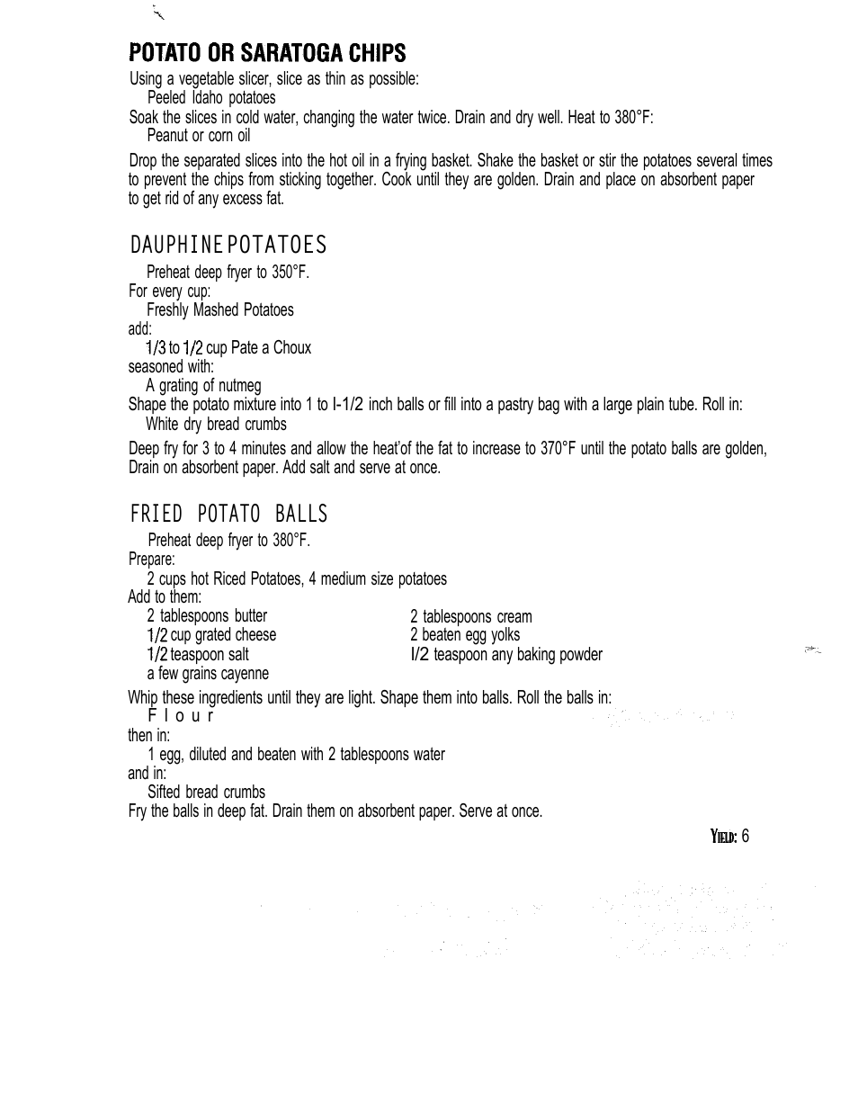 Dauphine potatoes, Fried potato balls | Sunbeam 3240 User Manual | Page 9 / 64