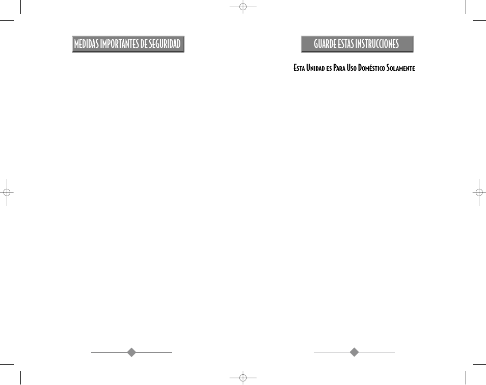 Guarde estas instrucciones, Medidas importantes de seguridad, Esta unidad es para uso doméstico solamente | Sunbeam 3280 User Manual | Page 10 / 14