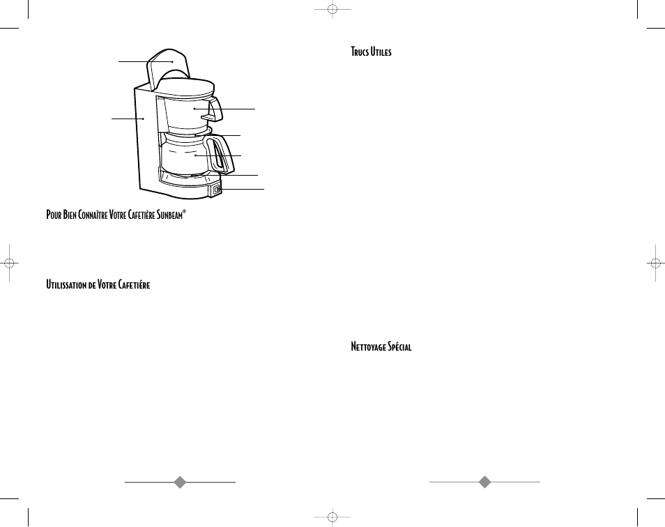 Trucs utiles, Nettoyage spécial, Utilissation de votre cafetiére | Sunbeam 3280 User Manual | Page 6 / 14