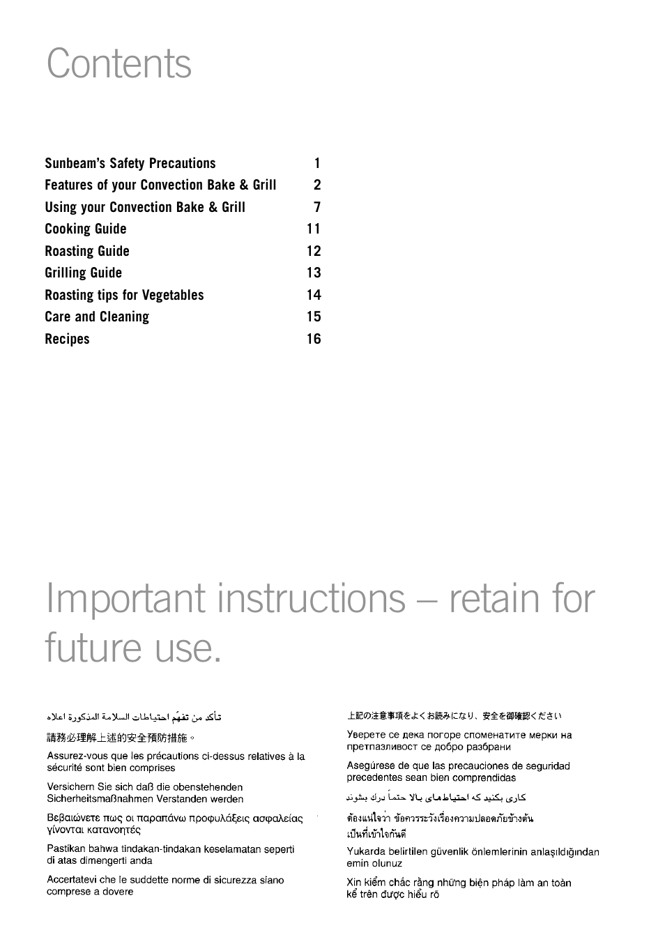 Sunbeam BT6700 User Manual | Page 2 / 28