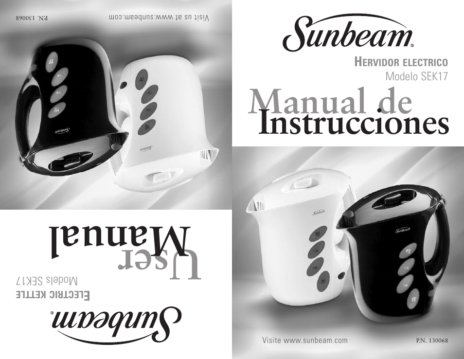 Sunbeam 130068 User Manual | 8 pages