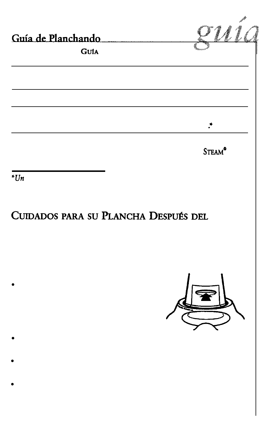 Uso apague su plancha en la posición “off, Almacene su plancha | Sunbeam 3932 User Manual | Page 14 / 16