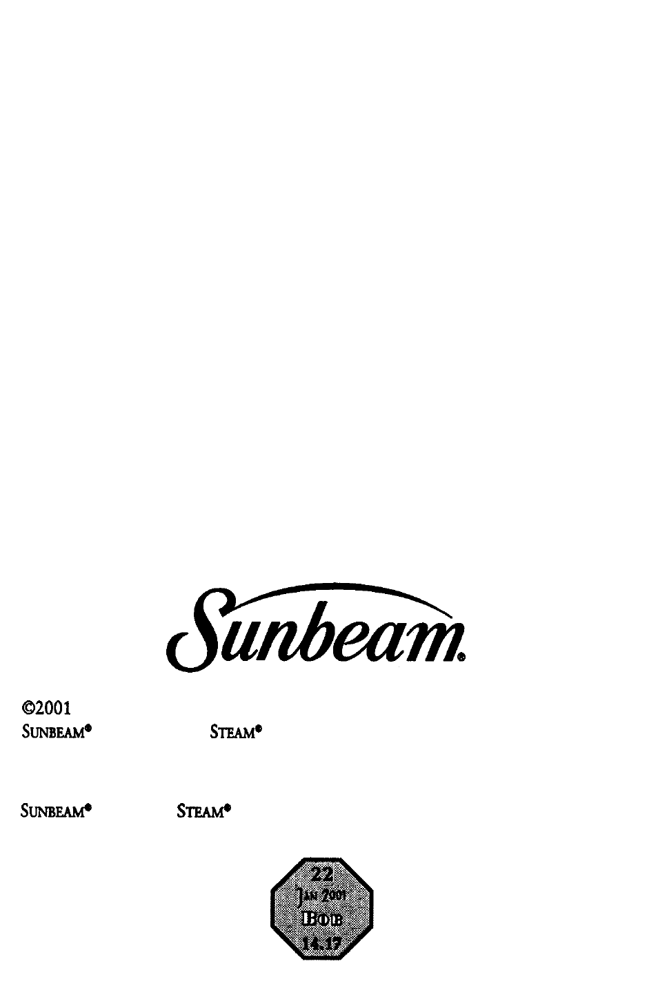 Sunbeam 3932 User Manual | Page 16 / 16