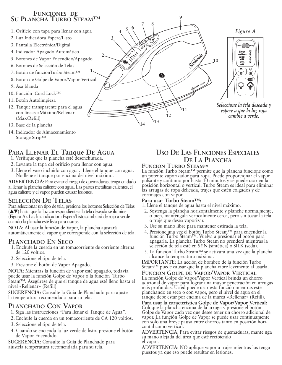 Tanque d | Sunbeam 6062 User Manual | Page 10 / 14