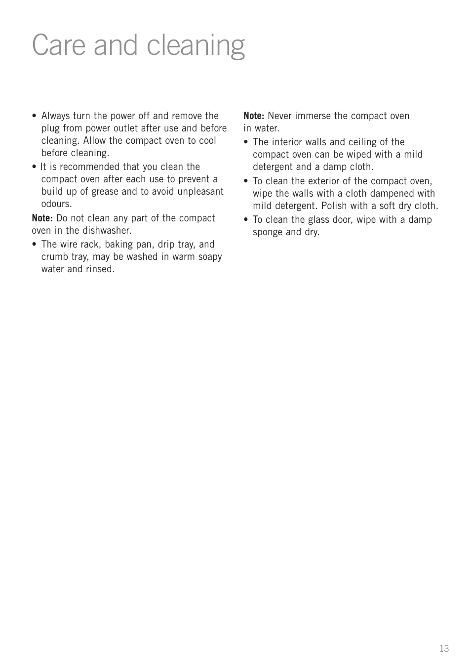 Care and cleaning | Sunbeam BT4400 User Manual | Page 15 / 24