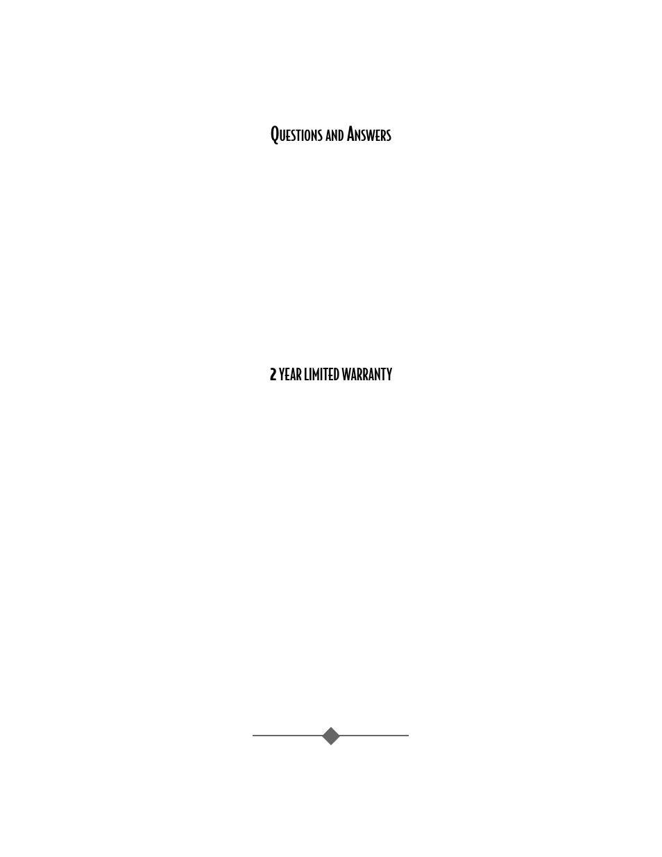 Year limited warranty, Uestions and, Nswers | Sunbeam 3208 User Manual | Page 5 / 24