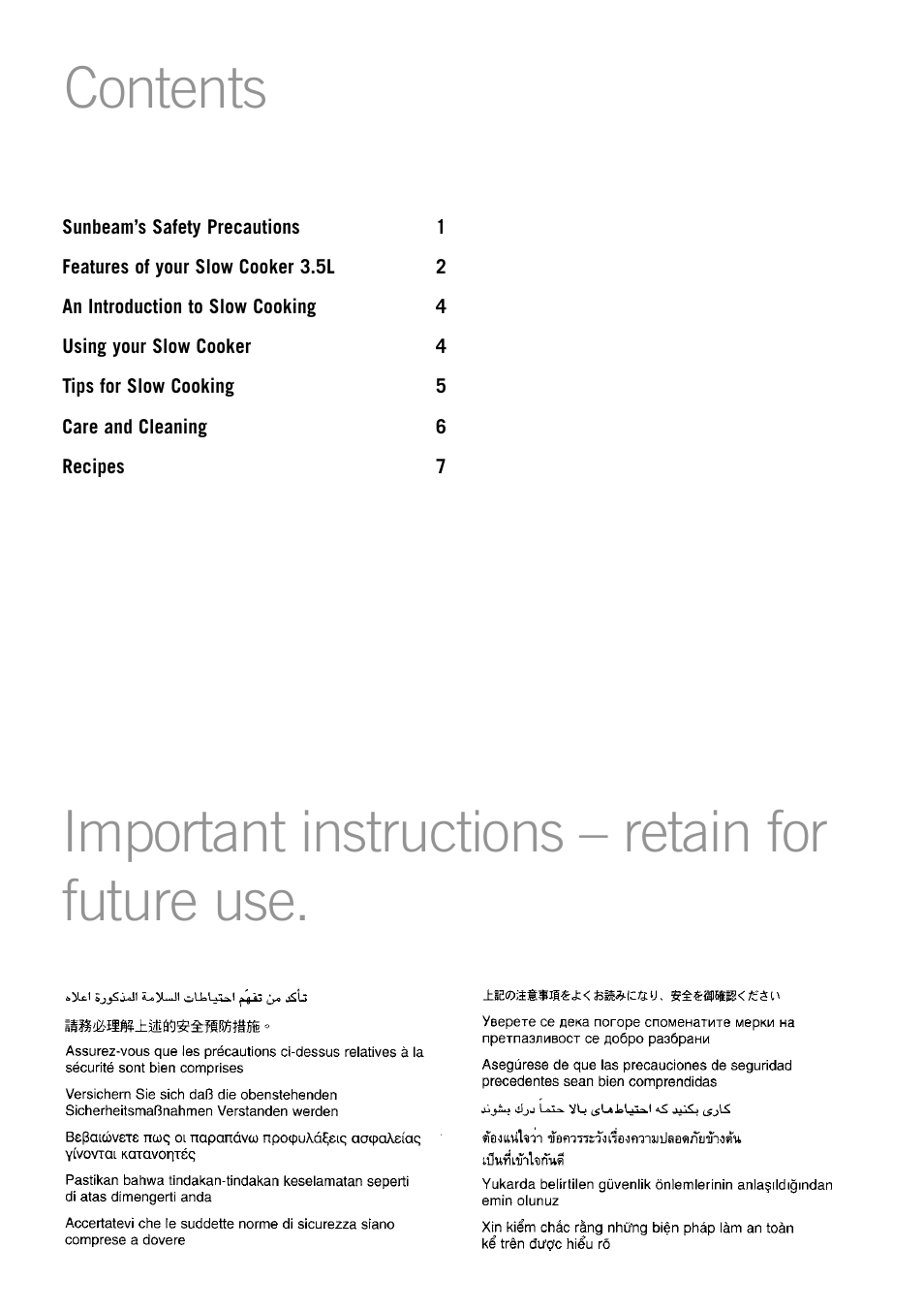 Sunbeam HP3510 User Manual | Page 2 / 24