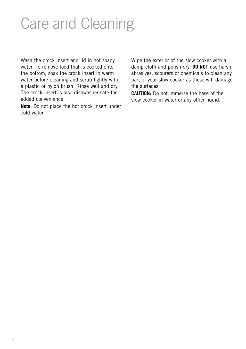 Care and cleaning | Sunbeam HP3510 User Manual | Page 8 / 24