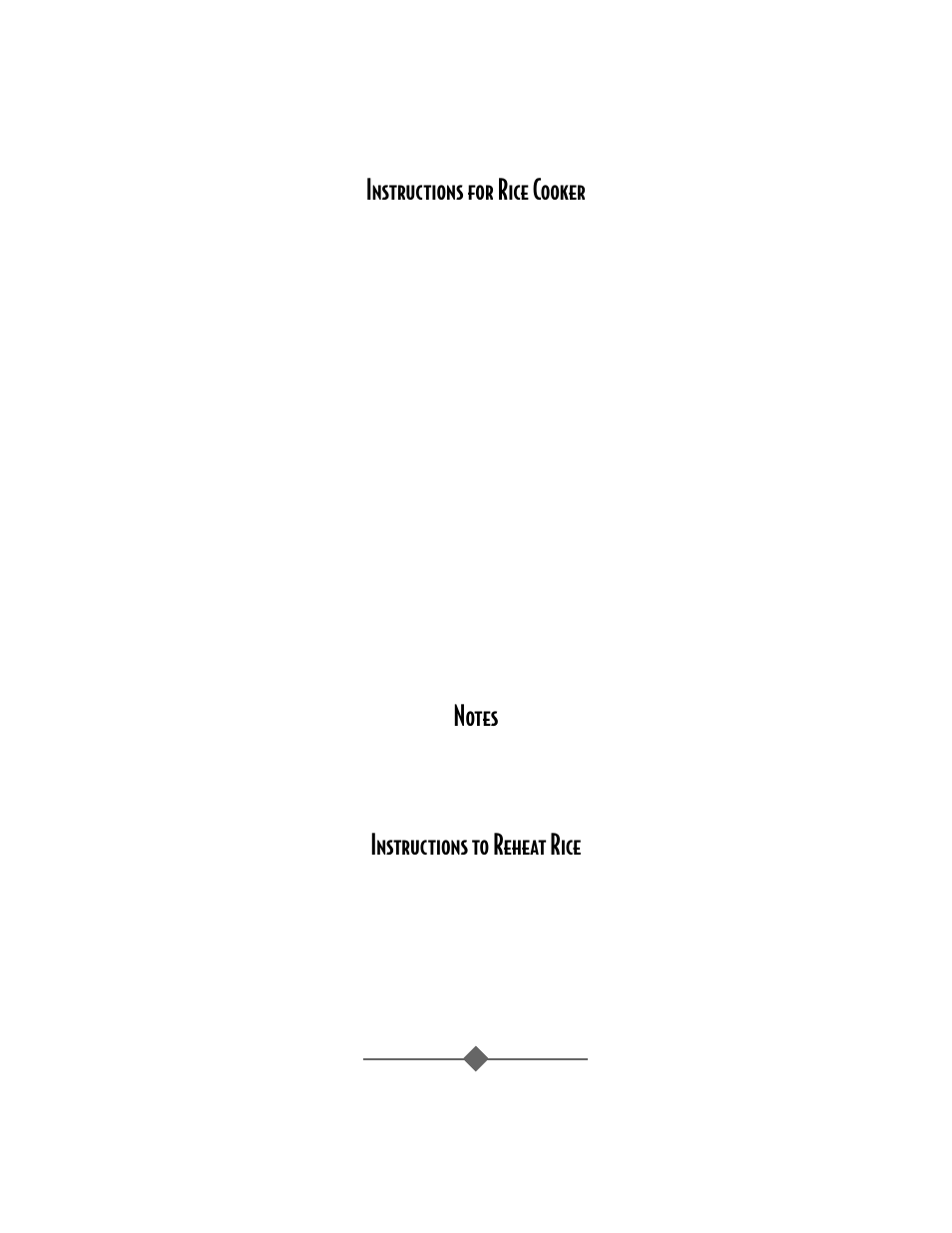 Instructions for rice cooker, Instructions to reheat rice | Sunbeam 4706 User Manual | Page 5 / 32
