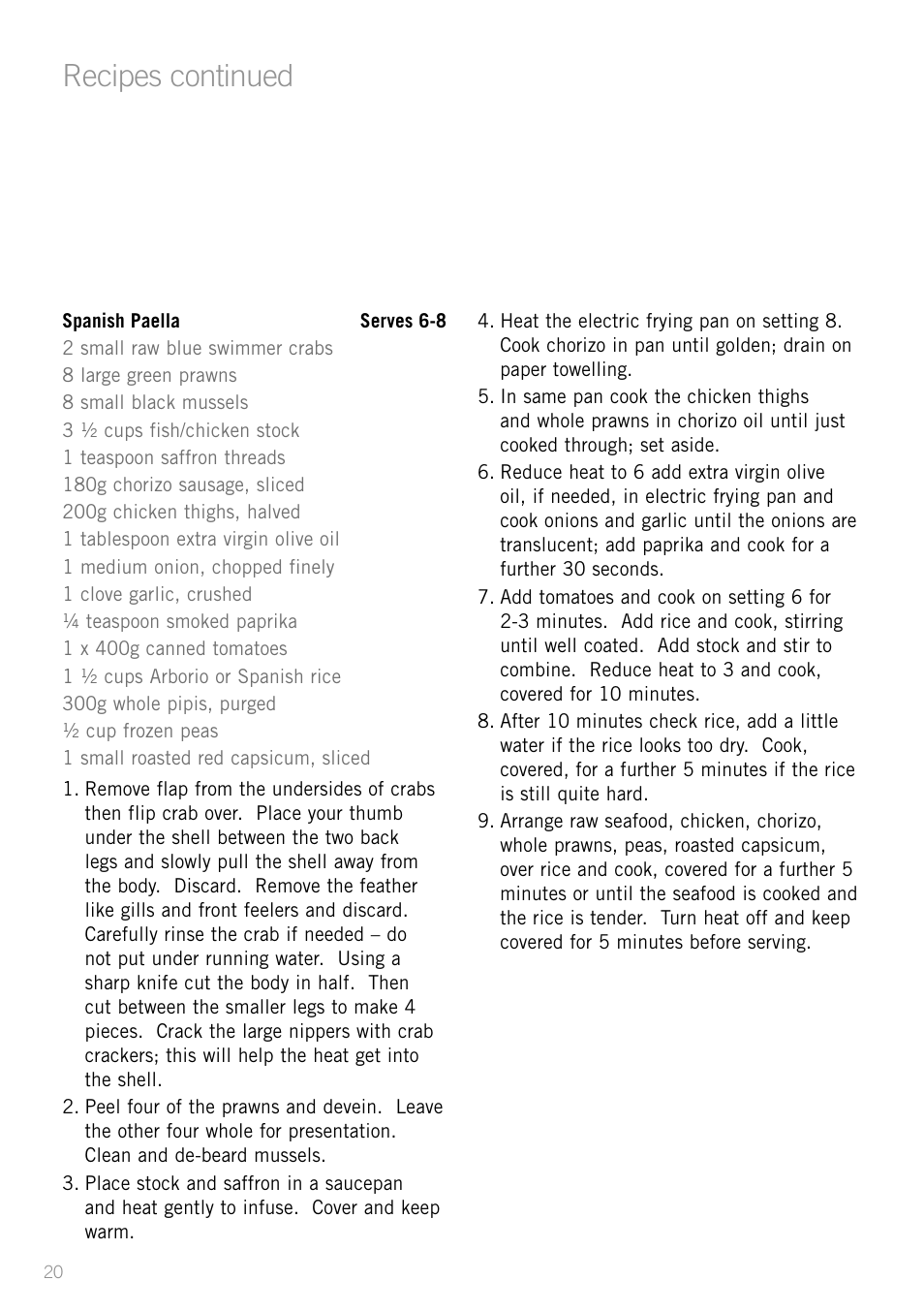 Recipes continued | Sunbeam FP8910 User Manual | Page 22 / 34