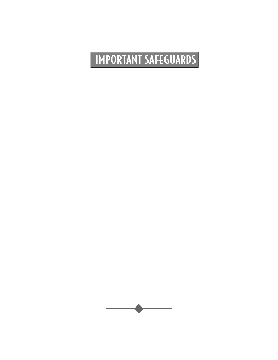 Important safeguards | Sunbeam 2366 User Manual | Page 2 / 56