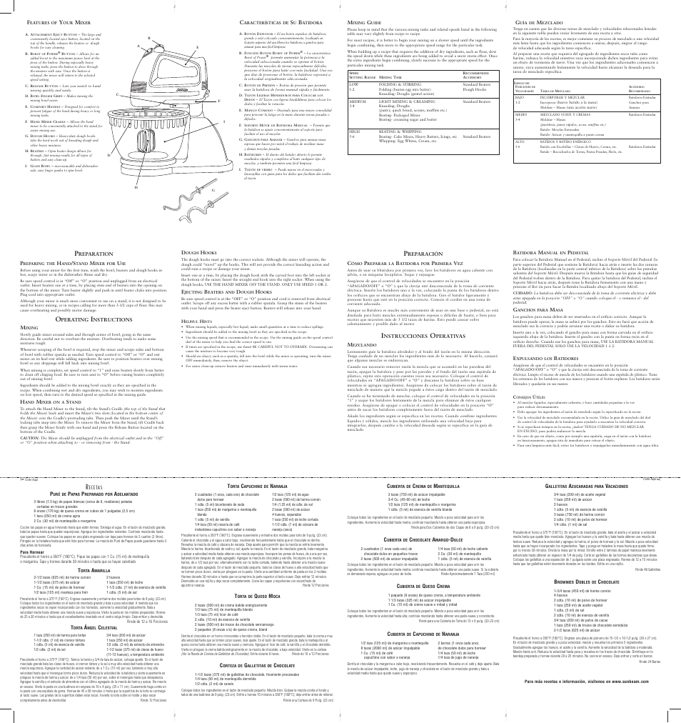 Sunbeam 2472 User Manual | Page 2 / 2