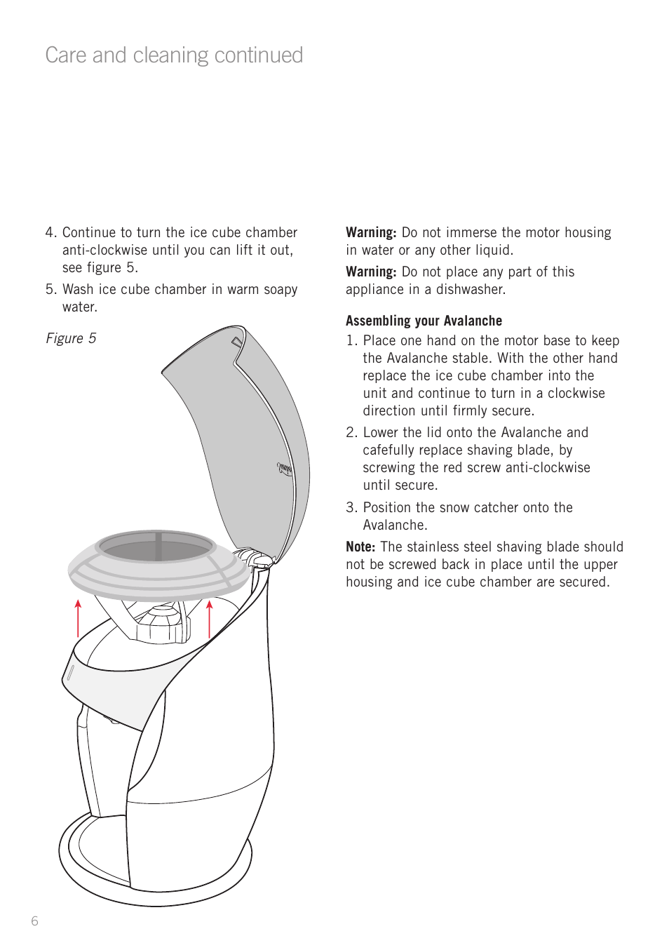 Care and cleaning continued | Sunbeam IS6800 User Manual | Page 8 / 12