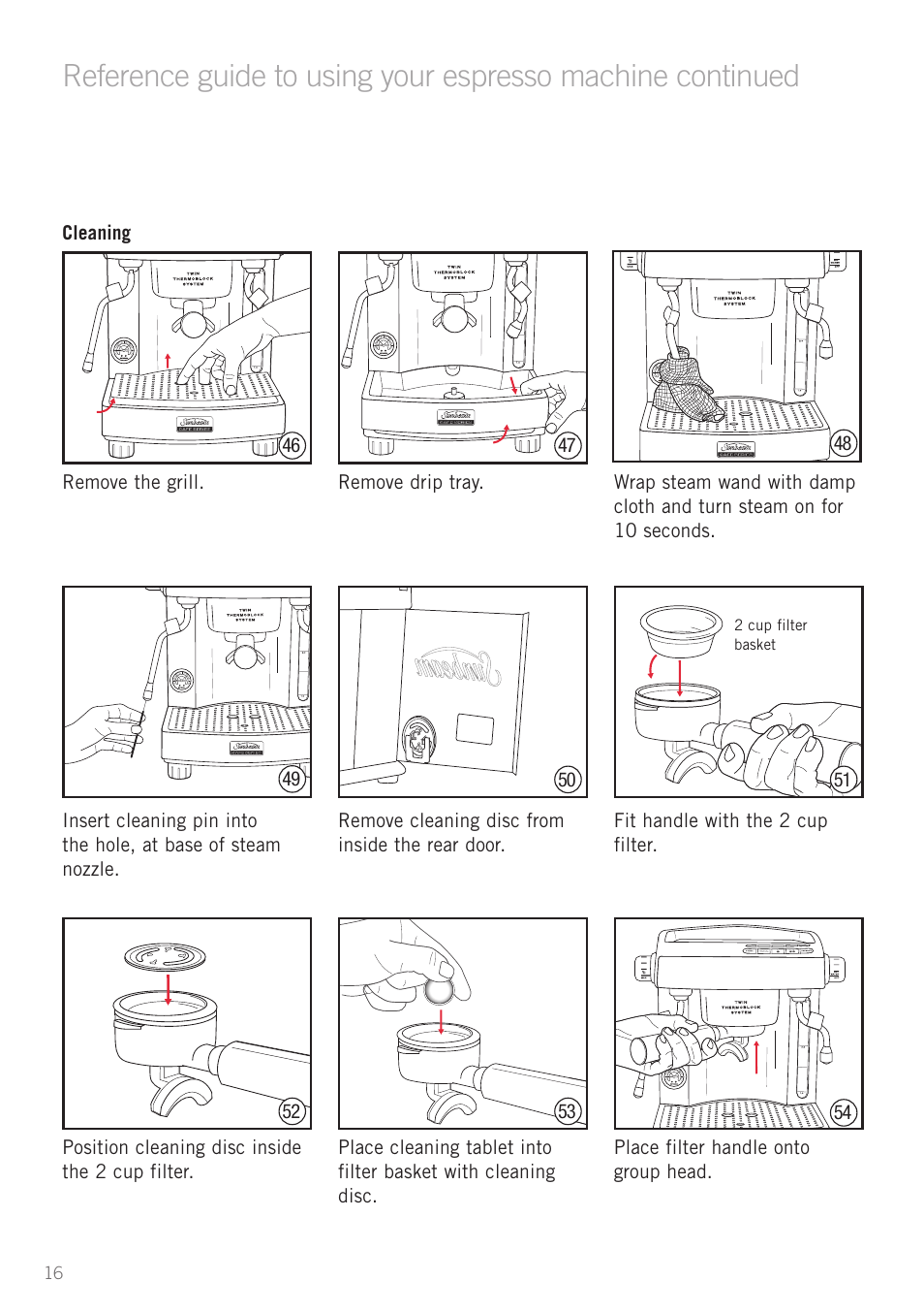 Heading | Sunbeam EM8900 User Manual | Page 17 / 34