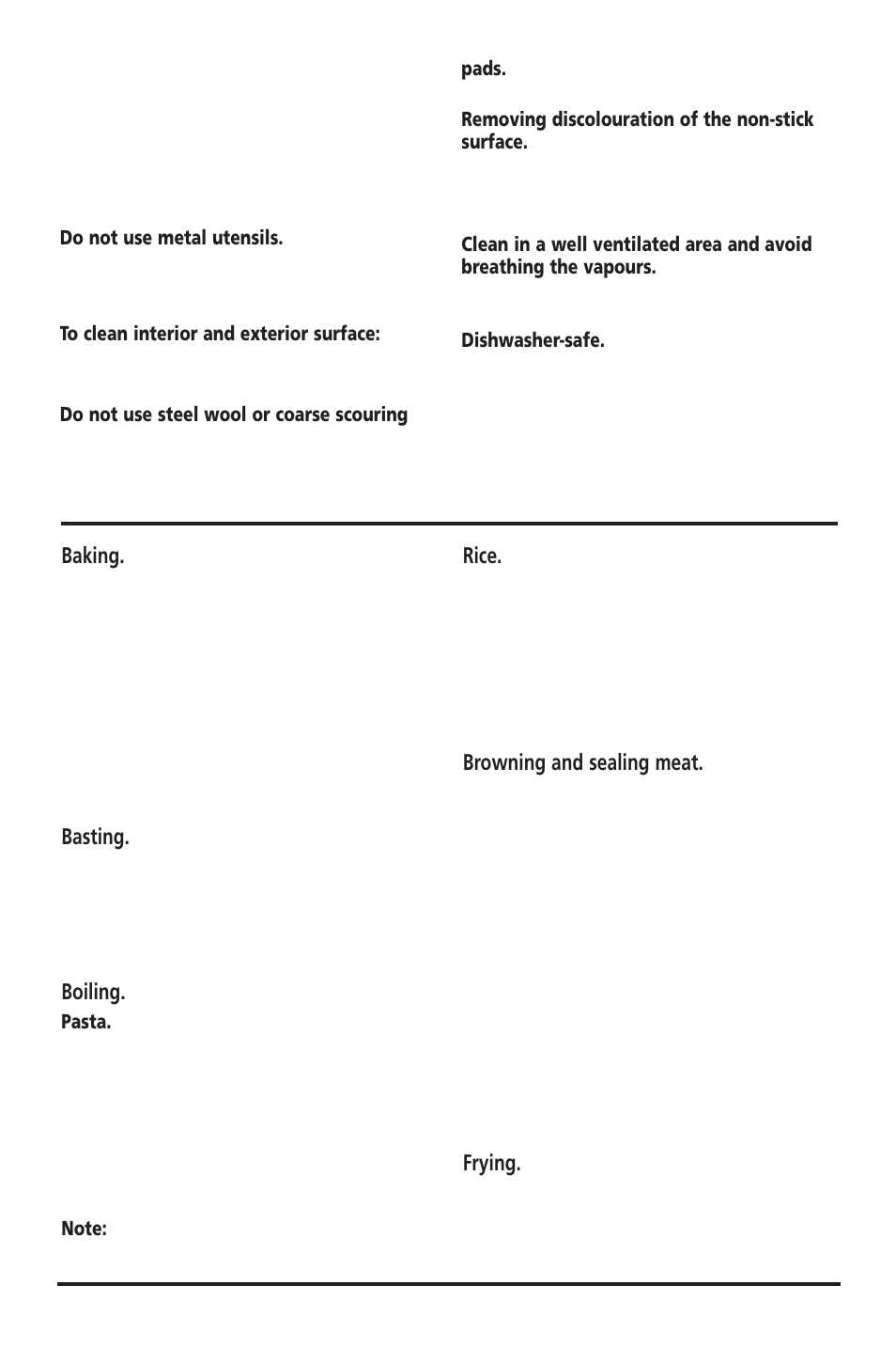 Cooking with your sunbeam frypan | Sunbeam FP6710 User Manual | Page 14 / 29