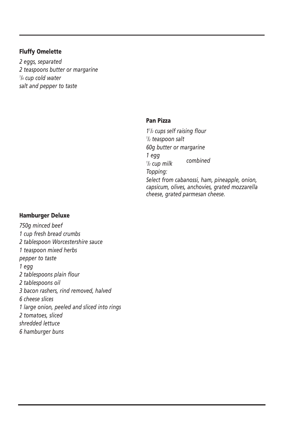 Light meals | Sunbeam FP6710 User Manual | Page 18 / 29
