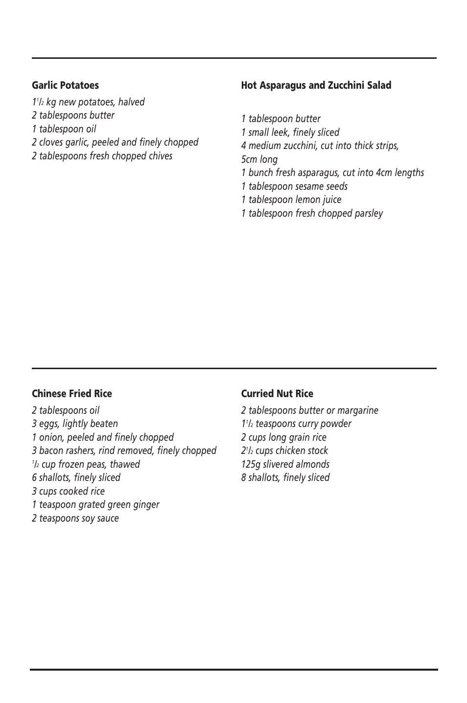 Main courses cont, Rice and pasta | Sunbeam FP6710 User Manual | Page 26 / 29
