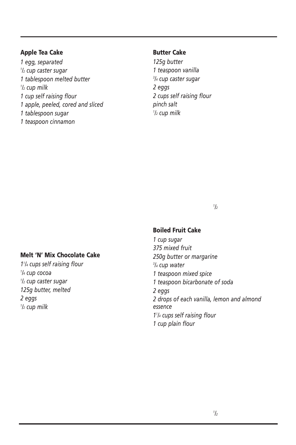 Cakes and desserts | Sunbeam FP6710 User Manual | Page 28 / 29