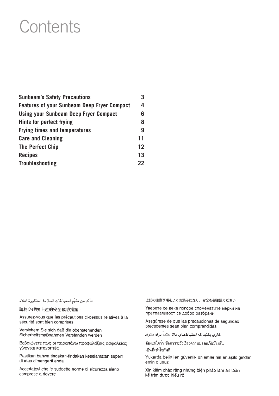 Sunbeam DF2100 User Manual | Page 2 / 24