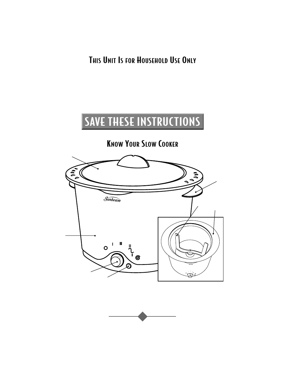 Save these instructions | Sunbeam 2693 User Manual | Page 3 / 72