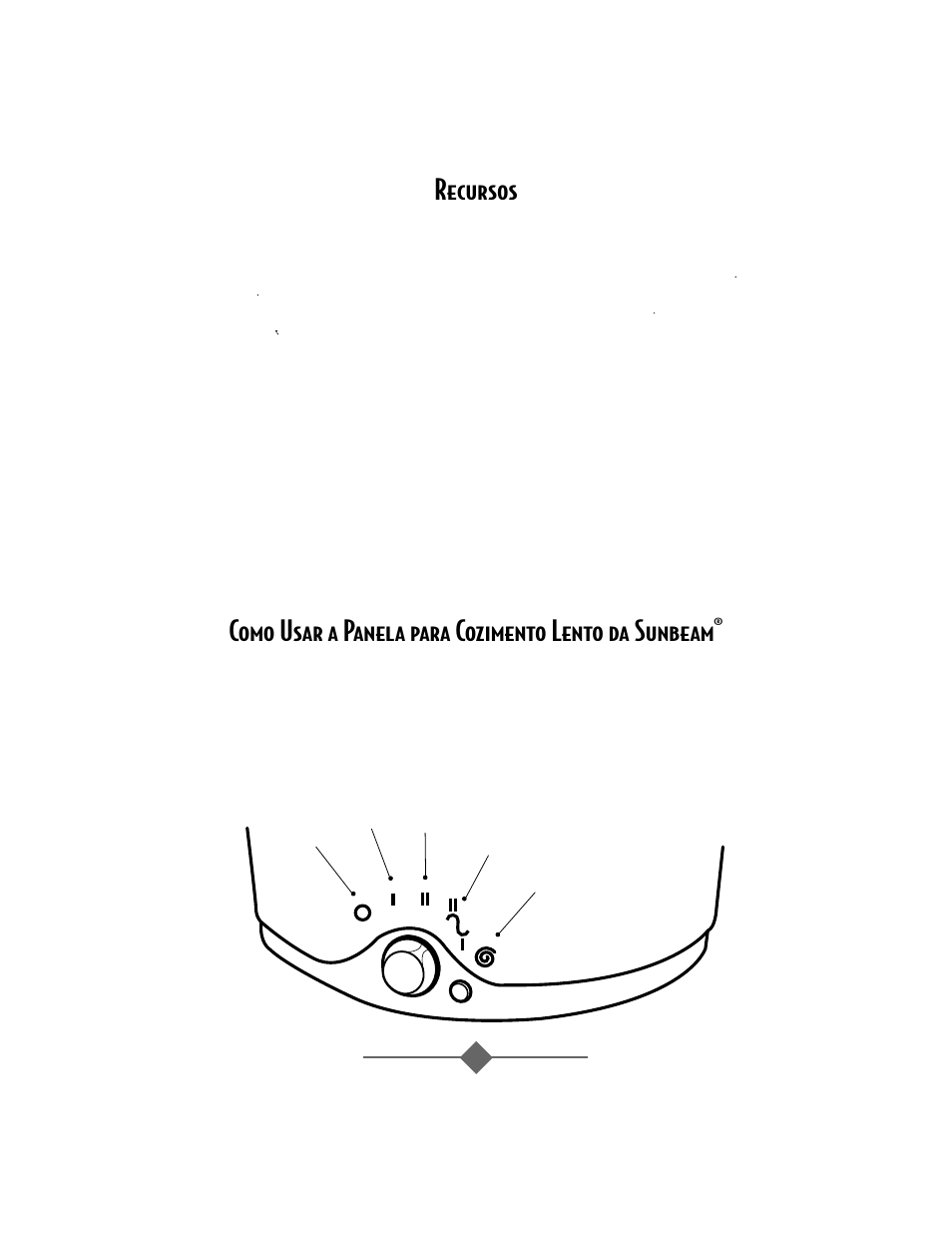 Recursos, Como usar a panela para cozimento lento da sunbeam | Sunbeam 2693 User Manual | Page 68 / 72