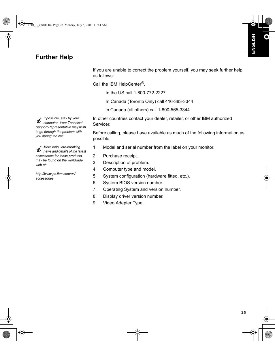 Further help | Sunbeam FP7820 User Manual | Page 27 / 31