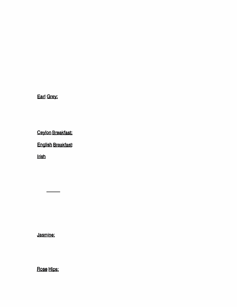Types of teas | Sunbeam HTM11 User Manual | Page 8 / 12