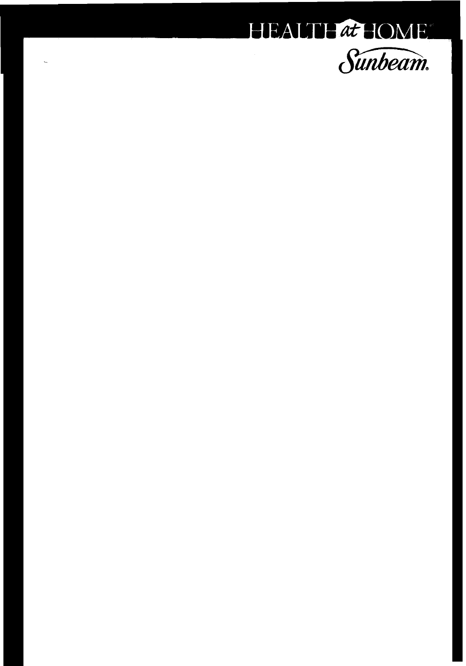 Sunbeam HEALTHATHOME 739 User Manual | Page 2 / 8