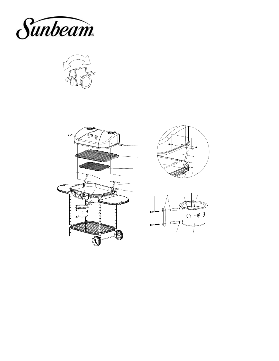 Owner’s manual, model fc2694b charcoal grill | Sunbeam FC2694B User Manual | Page 9 / 14