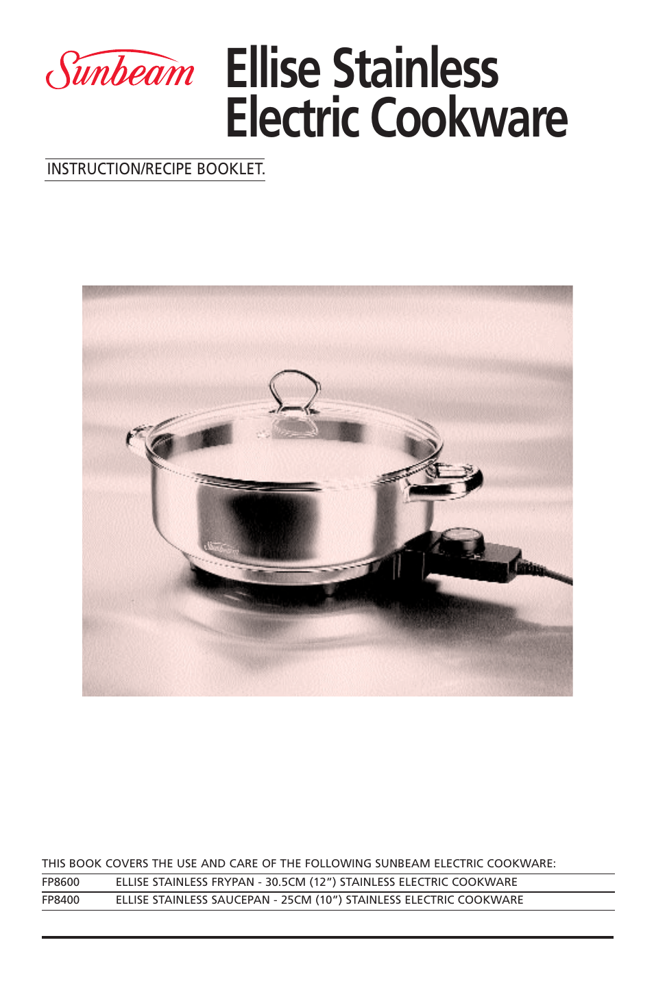 Sunbeam FP8600 User Manual | 21 pages