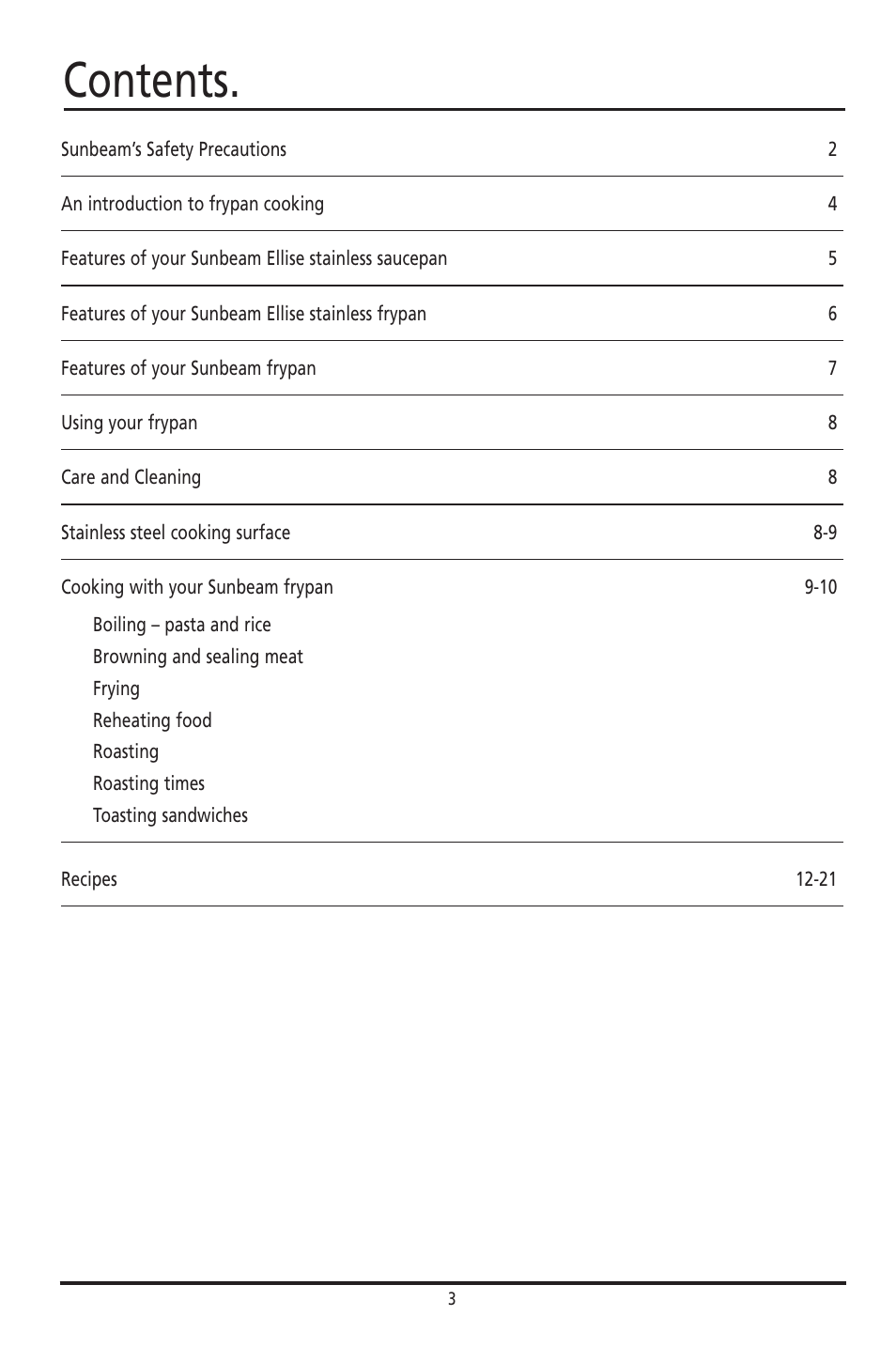 Sunbeam FP8600 User Manual | Page 3 / 21