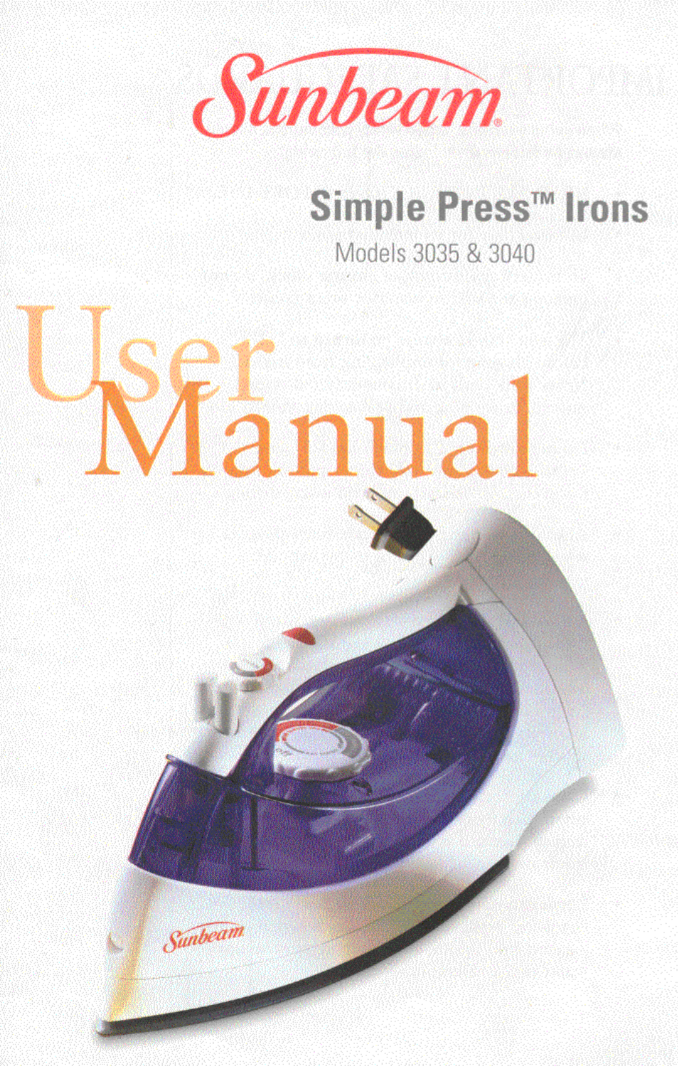 Sunbeam 3035 User Manual | 40 pages